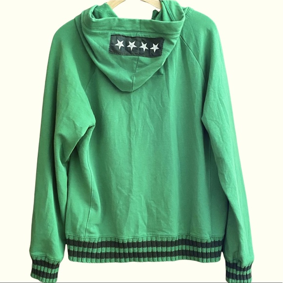 OLD NAVY Aspen Green Zip Front Varsity Sweatshirt Hoodie Size XL - Picture 2 of 5